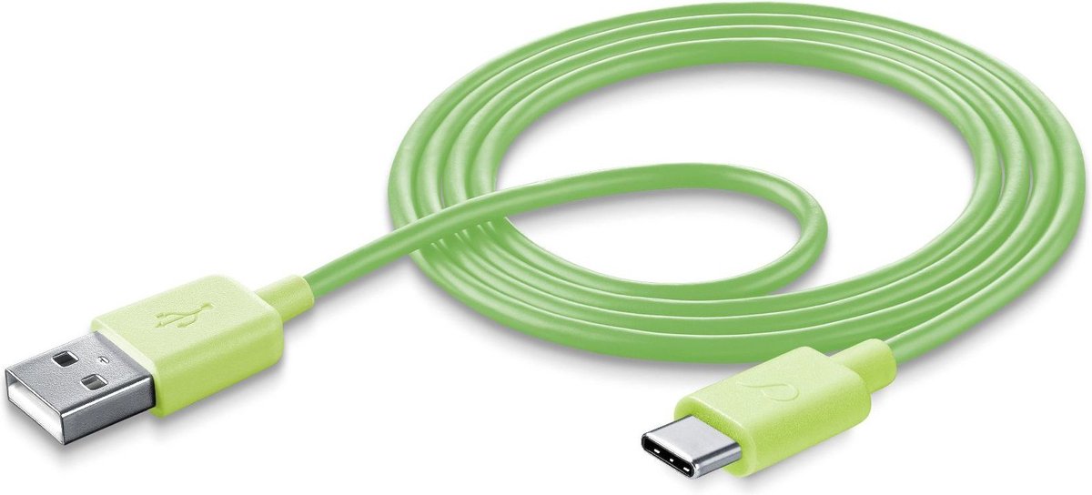 Cellularline 8018080325755 USB-kabel 1 m USB A USB C Groen