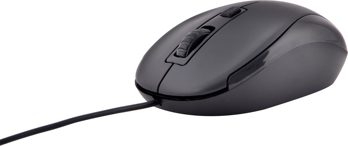 Mouse with Cable and Optical Sensor Bluestork M-W-OFF10 Black 1200 DPI