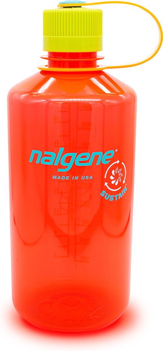 Nalgene Narrow-Mouth Bottle - drinkfles - 32oz - BPA free - SUSTAIN - Clementine
