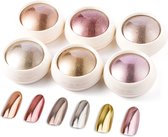 GUAPÀ® Holografische Glitter Poeder Set | 6 Nail Art glitters | Nail Art & Nagel Decoratie | 6 stuks diverse kleur nagelpoeder