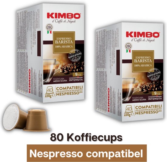 Kimbo Espresso Barista voor Nespresso - Koffiecups - 80 stuks - Capsule  compatible -... | bol.com