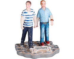 Efteling - Efteling-bezoekers: Wandelen in het park - l5,5xw5,5xh6,5cm - Woonaccessoires en seizoensgebondendecoratie