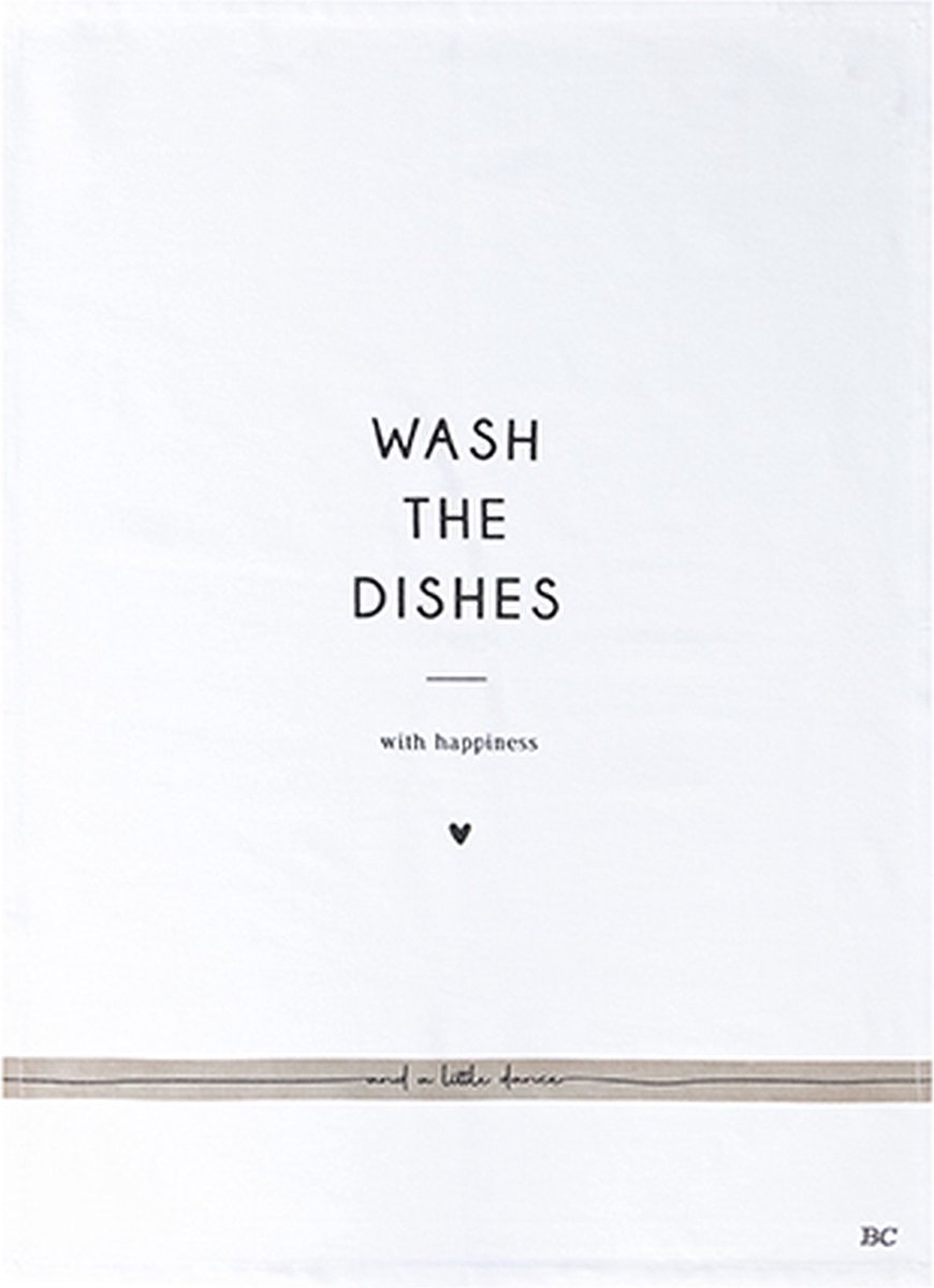 Bastion Collections - Theedoek - Wash the dishes with happiness