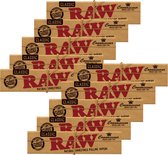 RAW Connoisseur King size Slim + tips (filter tip) Vloei - Lange Vloei - Vloeipapier - Rolling paper (Smoking) - 10 stuks