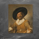 Wanddecoratie / Schilderij / Poster / Doek / Schilderstuk / Muurdecoratie / Fotokunst / Tafereel De vrolijke drinker - Frans Hals gedrukt op Dibond