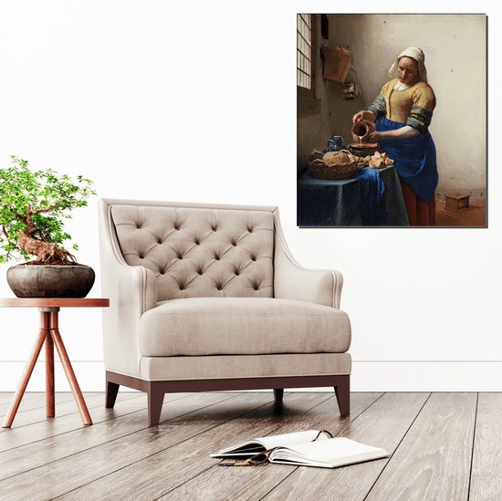 Wanddecoratie / Schilderij / Poster / Doek / Schilderstuk / Muurdecoratie / Fotokunst / Tafereel Het melkmeisje - Johannes Vermeer gedrukt op Forex