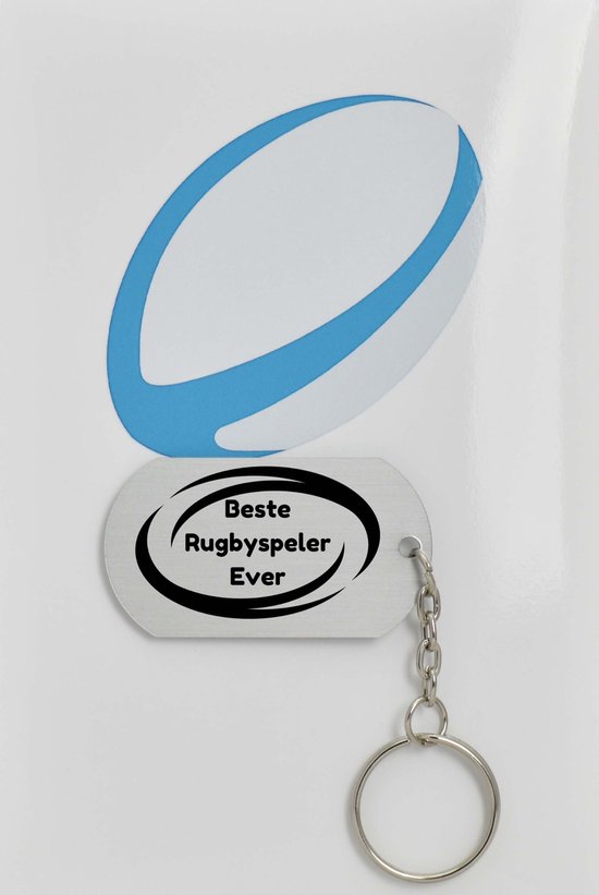 Rugby Sleutelhanger Inclusief Kaart Sport Cadeau Sporten Leuk Kado Voor Je 