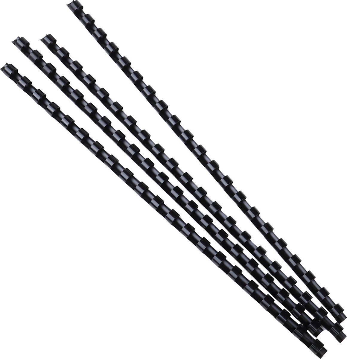 Inbindruggen - 100 stuks, A4, 8 mm, Plastic spiraal inbindruggen - Zwart