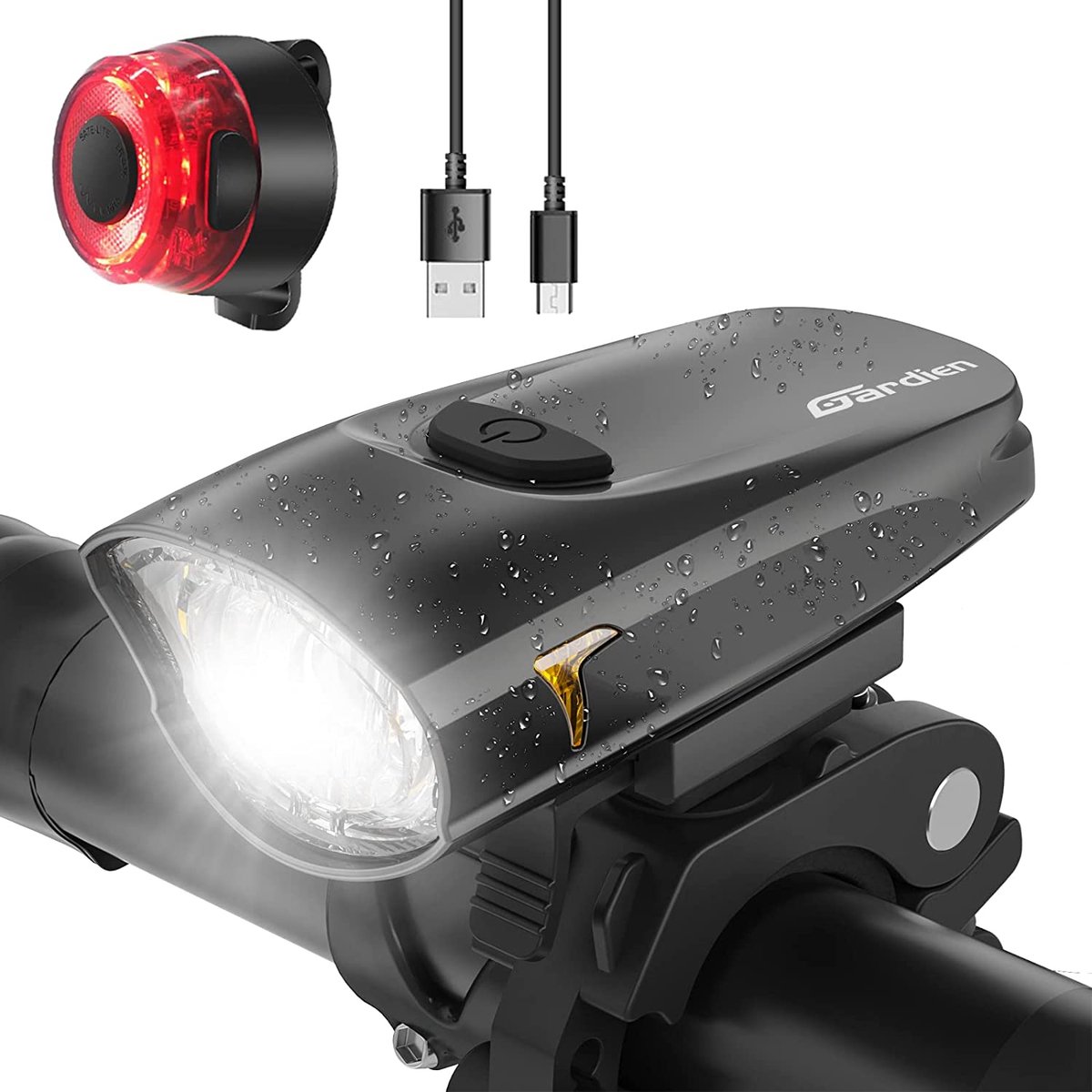 Fietslamp – fiets verlichting – duurzaam – waterbesteding - Bicycle light  - waterproo