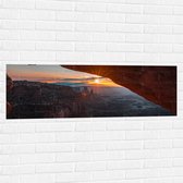 WallClassics - Muursticker - Coucher de Soleil au Parc National de Canyonlands - 120x40 cm Photo sur Muursticker