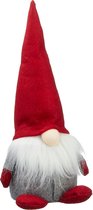 Peluche gnome/nain décoration poupée/doudou chapeau rouge 30 cm
