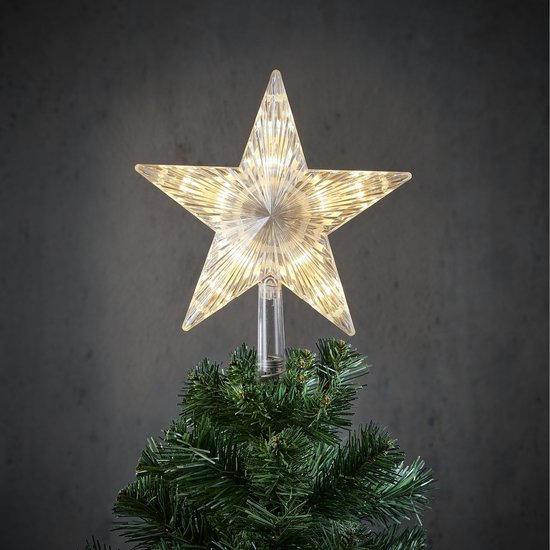 Vakantie Als reactie op de Cokes Verlichte kerstboom piek - ster vorm - goud - H25 cm - batt - kunststof |  bol.com
