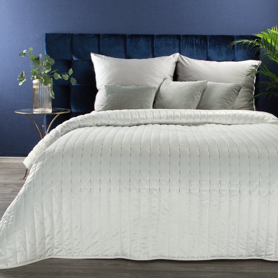 Oneiro’s luxe FRIDA Type 1 Beddensprei wit- 170x210 cm – bedsprei 2 persoons - beige – beddengoed – slaapkamer – spreien – dekens – wonen – slapen