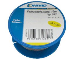 Conrad Components 606241 Voertuigsnoer FLRY-B 1 x 1.50 mm² Zwart 10 m