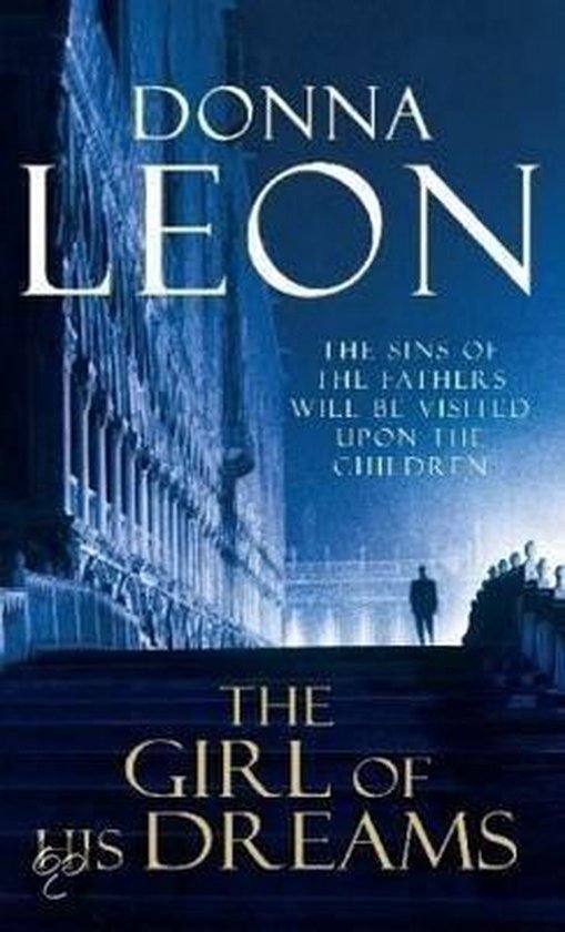 Couverture du livre "The Girl of His Dreams" de Donna Leon. Un fond architectural sombre avec le titre en lettres dorées.