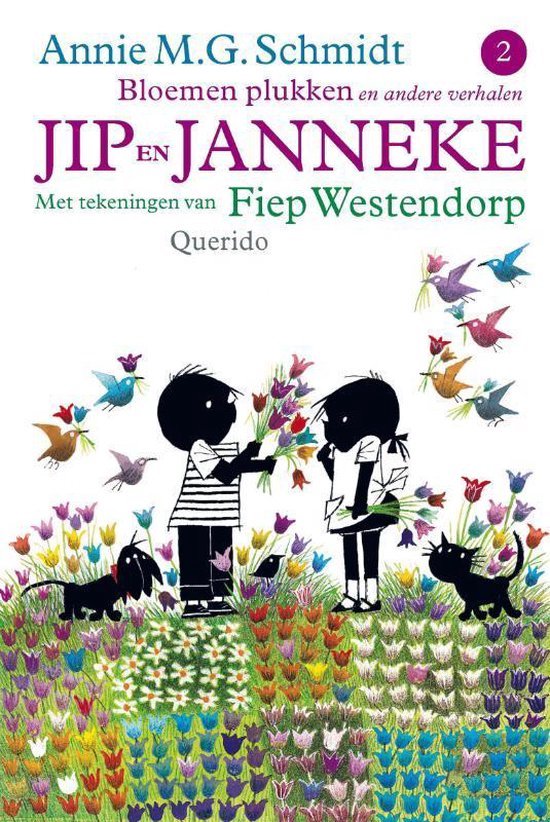 Cover van het boek 'Jip en Janneke / Bloemen plukken' van Annie M.G. Schmidt