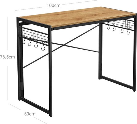 Compact bamboe opvouwbaar bureau voor kleine ruimtes