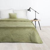 Oneiro’s luxe LUIZ /type 4/ Beddensprei Lichtgroen - 220x240 cm – bedsprei 2 persoons - lichtgroen – beddengoed – slaapkamer – spreien – dekens – wonen – slapen