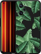 Realme GT Neo 3T Hoesje Zwart Palm Leaves - Designed by Cazy