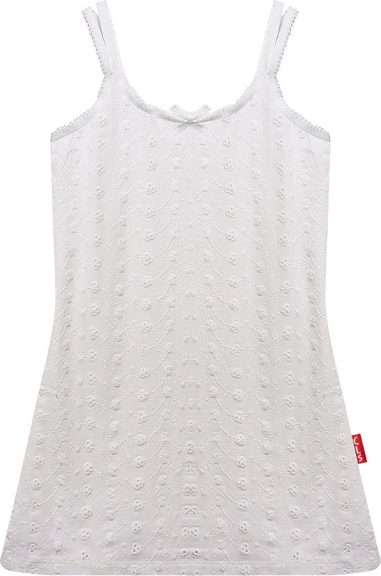 Claesen's Meisjes Nachthemd - White Embroidery - Maat 104-110