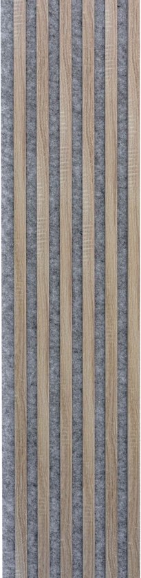 Lot De 10 Panneaux Muraux Acoustiques Autocollants - Aspect Bois 60x30 Cm, Gris, Installation Facile DIY