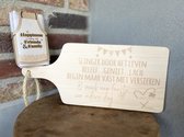Creaties van Hier - serveerplankje -mama met keukenschort happiness - 35 cm - hout - moederdag cadeautje