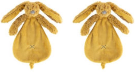 2 Happy Horse Richie Knuffeldoekjes | Oker | Baby cadeau | Kraam cadeau