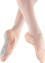 Dancer Dancewear® Balletschoenen dames “Elite“ | Roze | Professionele leren balletschoen | Met hele suède zool | Ballet schoen met doorlopende zool | Maat 37