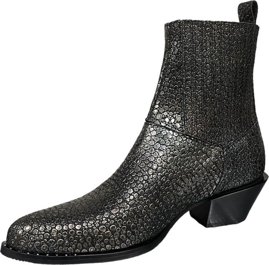Cowboylaarzen voor heren Geborduurde westernlaarzen Antislip ronde neus Dikke hak Werklaarzen Heren Pull On Mid-Calf Retro Laarsjes voor de lente en herfst kopen vanaf een prijs van 32