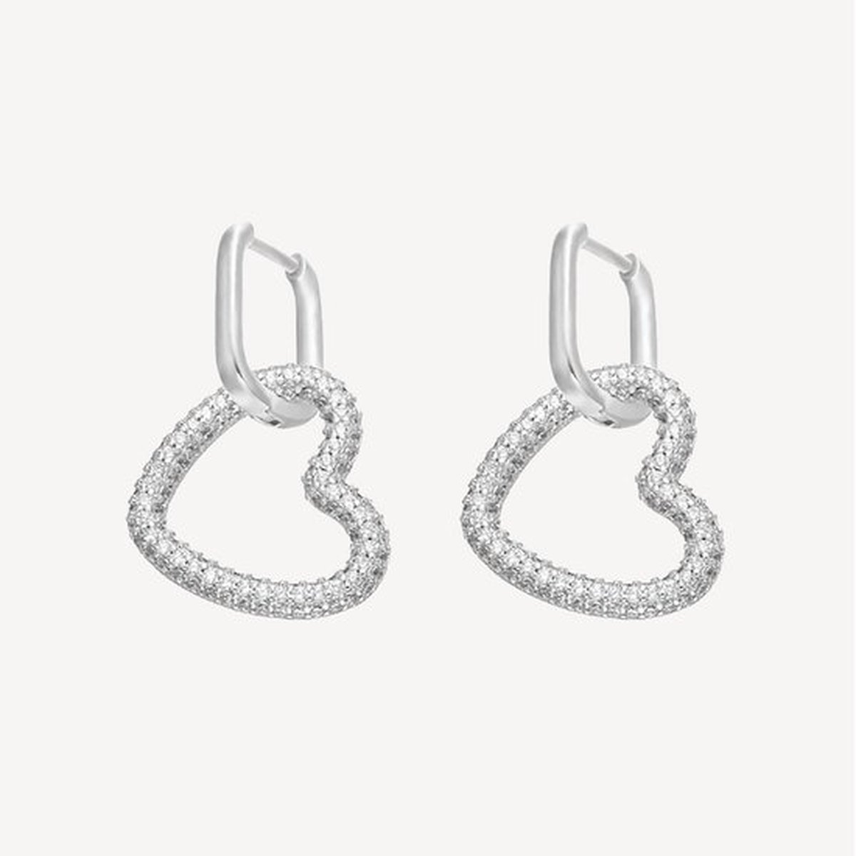 Ophelia Earrings - White/Silver