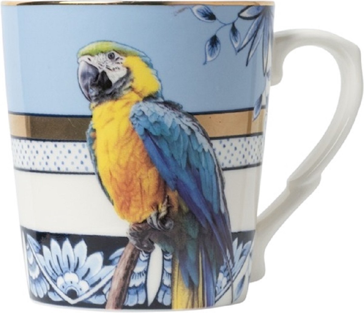 Mok Mandala Papegaai| Heinen Delfts Blauw | Souvenir