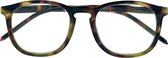 Noci Eyewear RRCD030 gerecyclede leesbril +1.00 - Glanzend tortoise - incl. opbergzakje - incl. opbergzakje