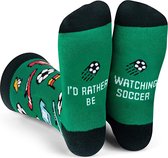 Chaussettes d'intérieur Funny Chaussettes Soccer - Chaussettes de maison mignonnes pour femmes et hommes - Je serais plutôt Voetbal - 38 à 46 - Cadeau de la Coupe du monde