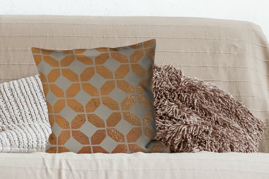 Coussins - Motifs - Or - Luxe - Grijs - 50x50 cm
