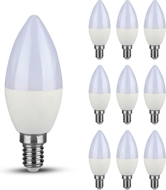 Rijpen room vacature 10x E14 LED Lamp - 3.7 Watt - 320 Lumen - Neutraal wit 4000K - Vervangt 25  Watt | bol.com