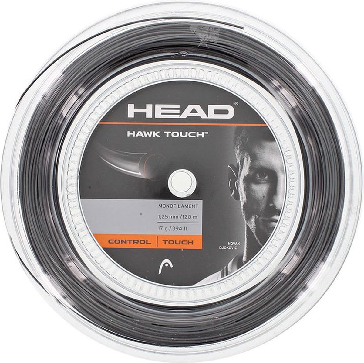 HEAD Tennissnaar Hawk Touch 1.25mm op rol 120m Antraciet