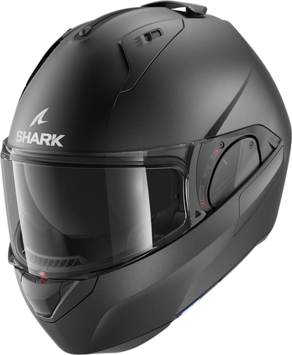 Shark Evo Es Blank Mat Gun Metal Mat A06 Systeemhelm M
