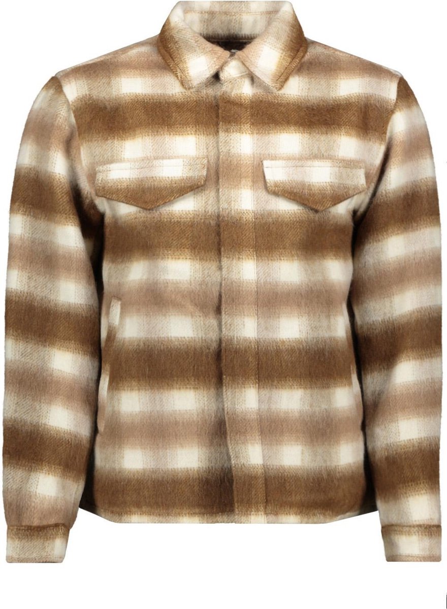 Goosecraft Overhemd Gc Ringostar Overshirt 122252001 Brown Off White Mannen Maat - M