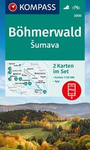 KOMPASS Wanderkt.-Set 2000 Böhmerwald, Sumava (2 Karten)