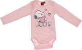 Snoopy baby rompertje, roze, maat 62/68