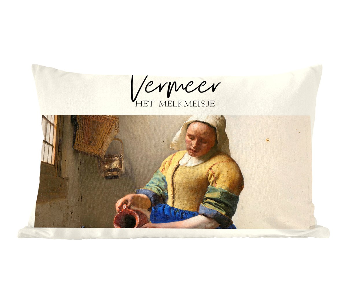 Sierkussens - Kussentjes Woonkamer - 60x40 cm - Melkmeisje - Vermeer - Oude meesters