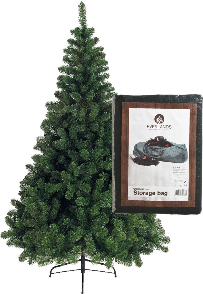 Bellatio Decorations kerstboom H180 cm - met opbergtas 142 cm