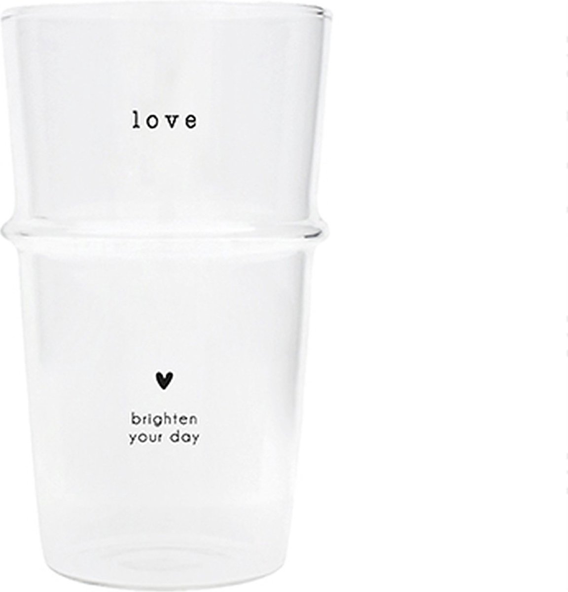 Bastion Collections - Latte Glas - Love, brighten your day