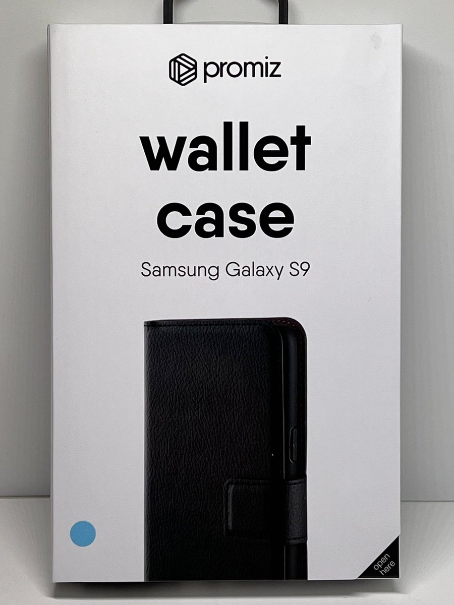 Promiz - Wallet Case - Black - for Samsung Galaxy S9