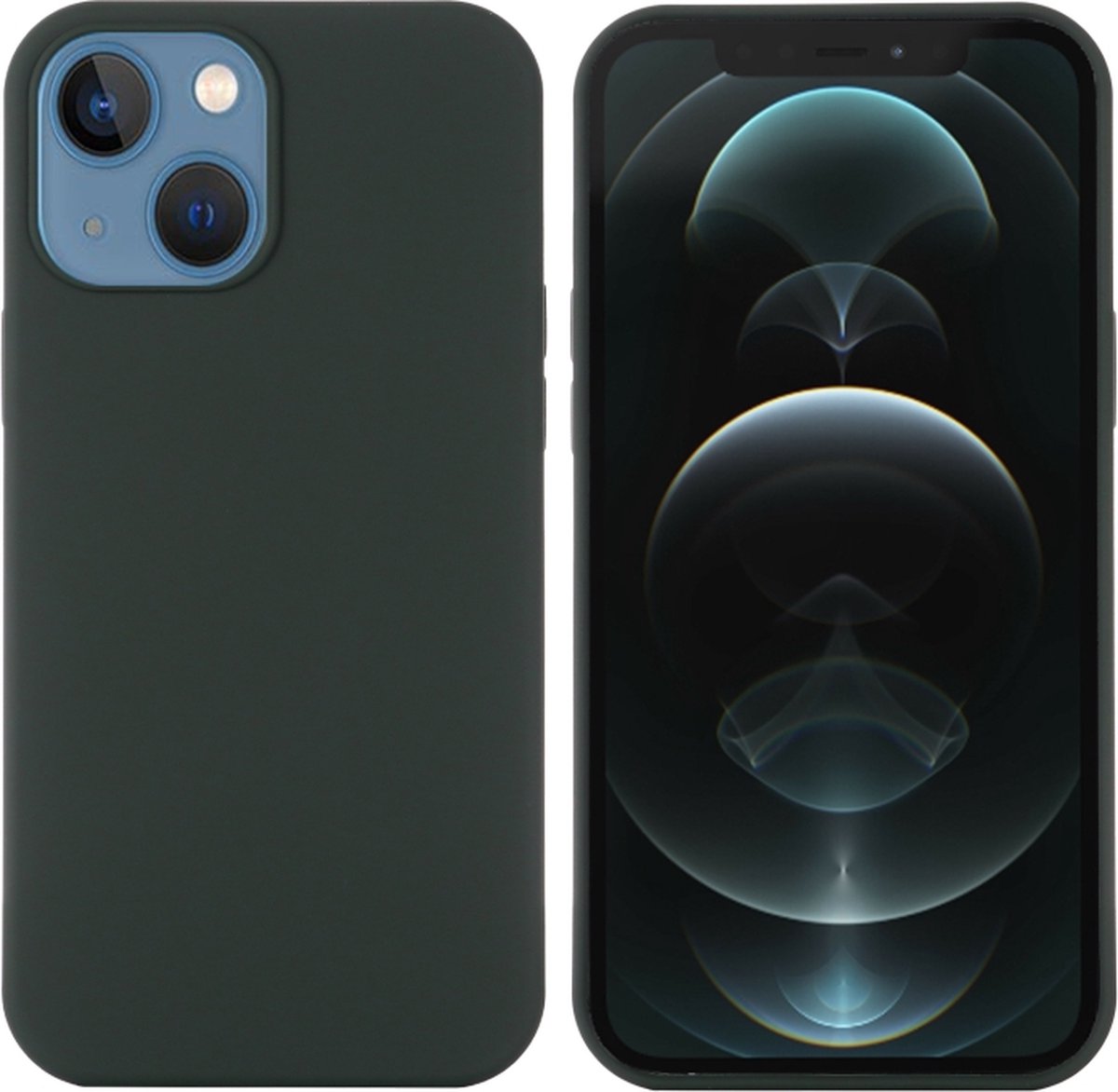 Back cover 2mm Geschikt voor Apple iPhone 14/ Siliconen Hoesje case van hoge kwaliteit Zwart