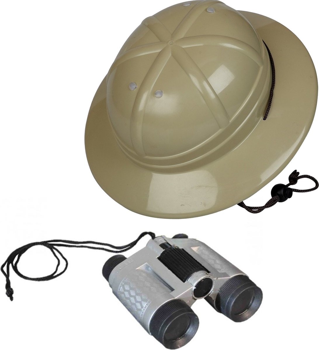 Ravensden Safari Jungle Helm voor Kinderen - Verrekijker set - Kunststof