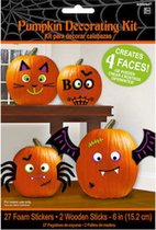 Pompoen Halloween decoratie kit 58-delig - Foam stickers