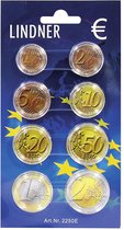 Lindner Euromunten capsules voor set Euro munten - Made in Germany - Kristalhelder