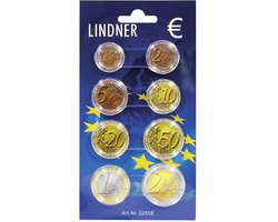 Lindner Euromunten capsules voor set Euro munten - Made in Germany - Kristalhelder
