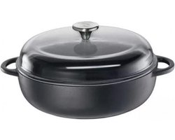 Kuchenprofi Provence - Braadpan met glasdeksel - 24cm - zwart